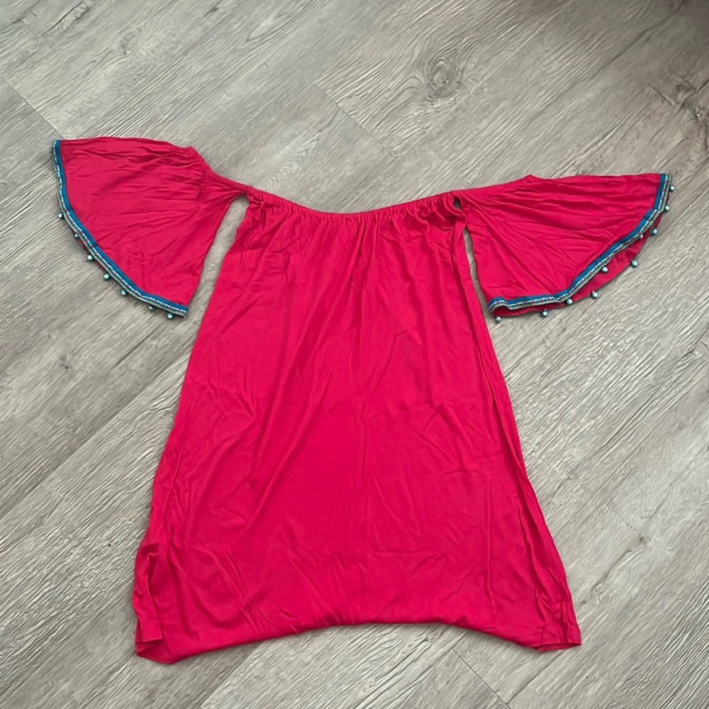 PITUSA Off-the-Shoulder Pink Dress